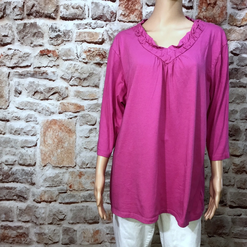 Dark Pink Long Sleeve Shirt